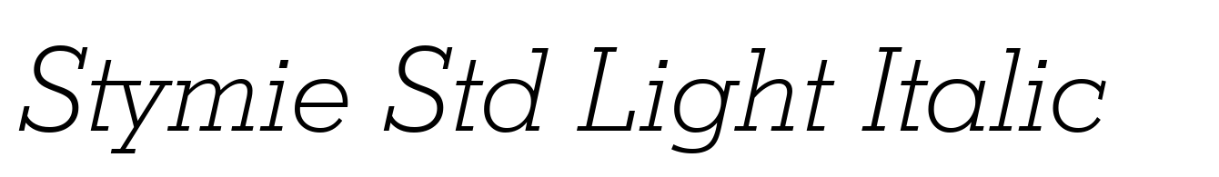 Stymie Std Light Italic